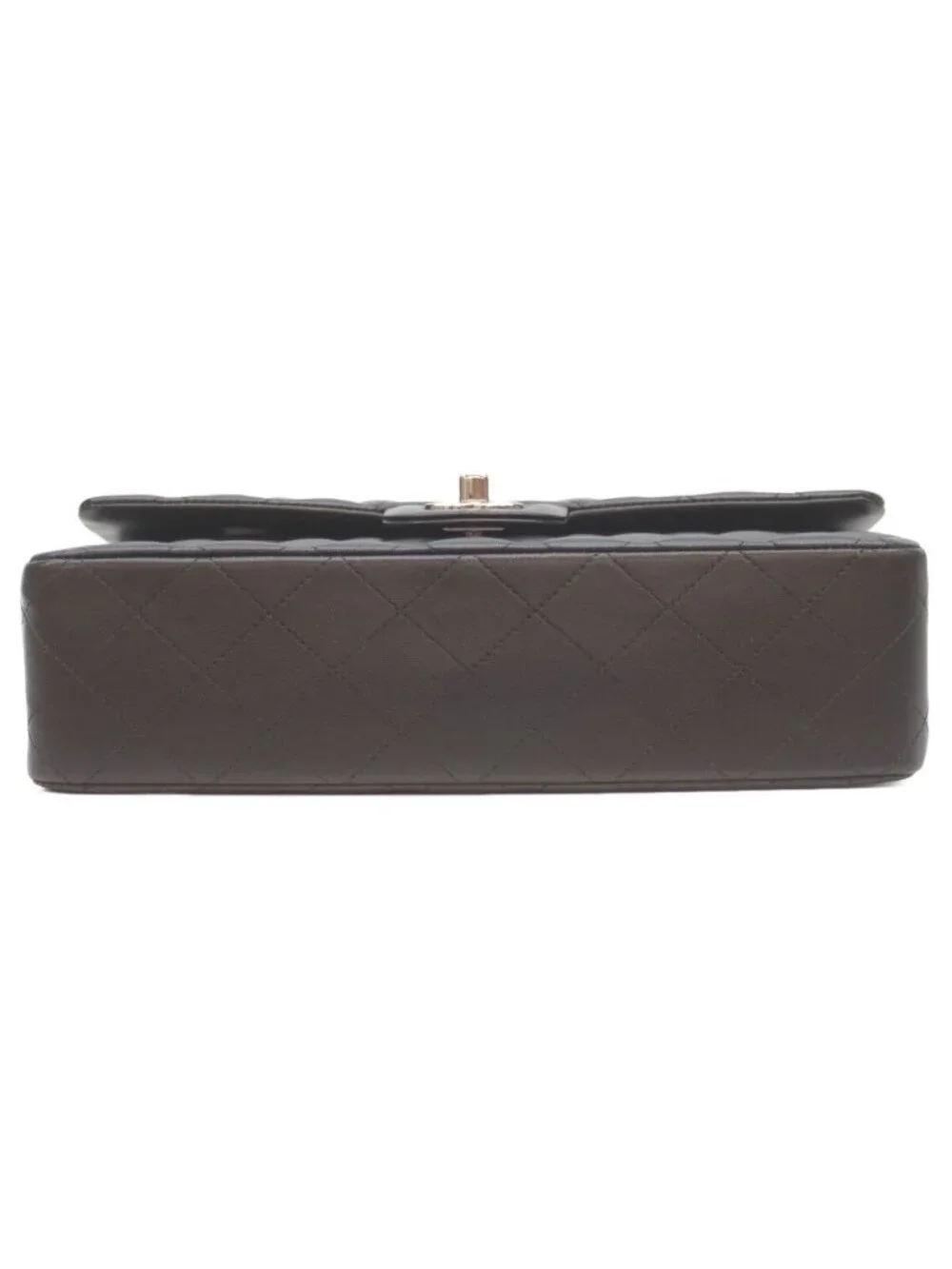 Chanel 21 Black Rum Silver Double Flap Quilted 25